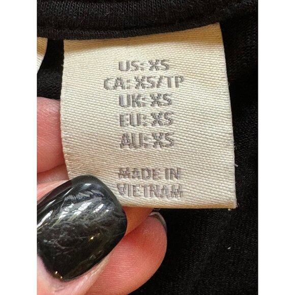 C&C California Dress Womens Extra Small Black Short Sleeve Scoop Neck Tee Maxi - Picture 10 of 11